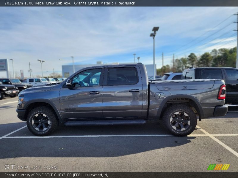 Granite Crystal Metallic / Red/Black 2021 Ram 1500 Rebel Crew Cab 4x4