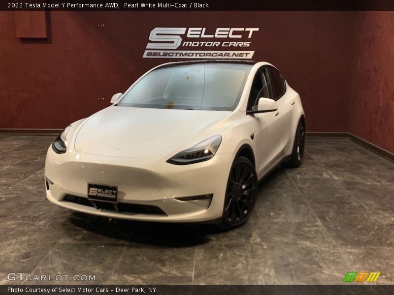 Pearl White Multi-Coat / Black 2022 Tesla Model Y Performance AWD