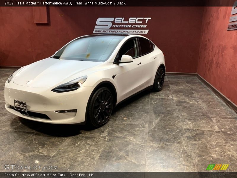 Pearl White Multi-Coat / Black 2022 Tesla Model Y Performance AWD