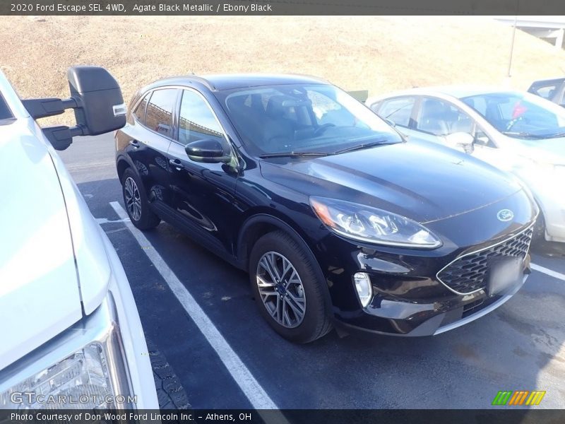 Agate Black Metallic / Ebony Black 2020 Ford Escape SEL 4WD