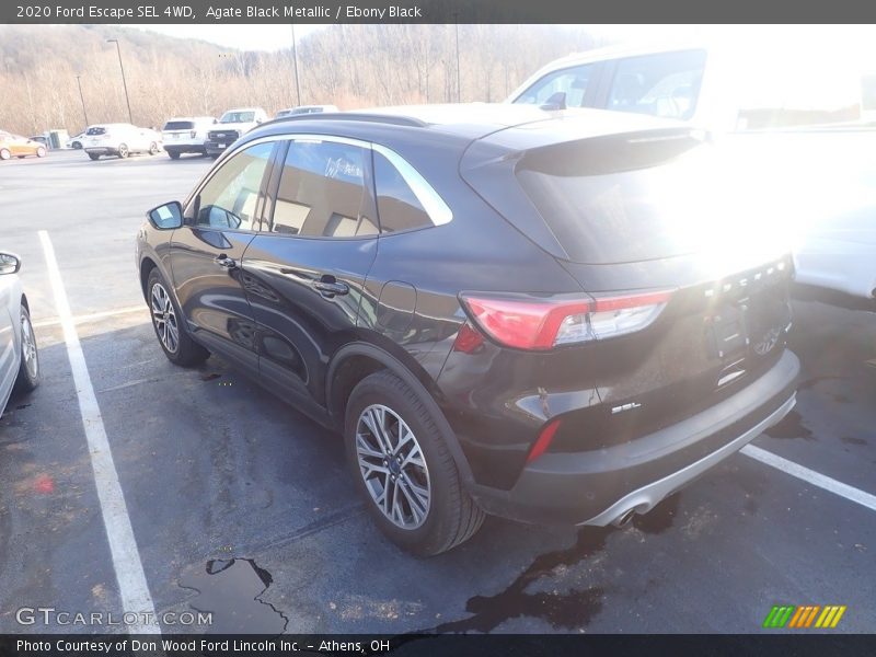Agate Black Metallic / Ebony Black 2020 Ford Escape SEL 4WD