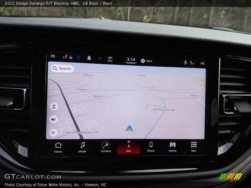 Navigation of 2022 Durango R/T Blacktop AWD
