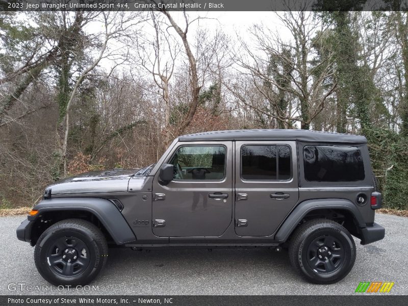 Granite Crystal Metallic / Black 2023 Jeep Wrangler Unlimited Sport 4x4