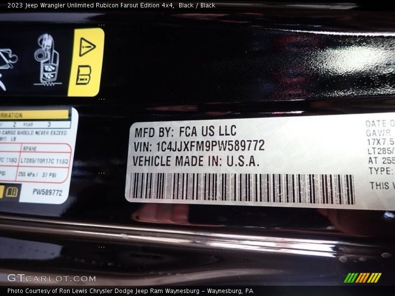 Black / Black 2023 Jeep Wrangler Unlimited Rubicon Farout Edition 4x4