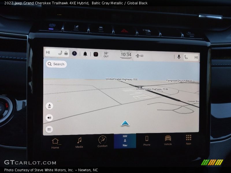 Navigation of 2022 Grand Cherokee Trailhawk 4XE Hybrid