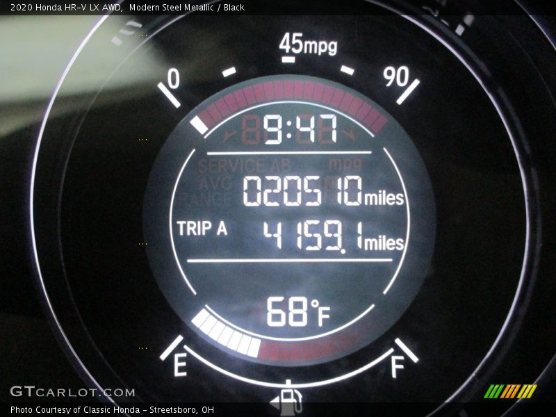 Modern Steel Metallic / Black 2020 Honda HR-V LX AWD