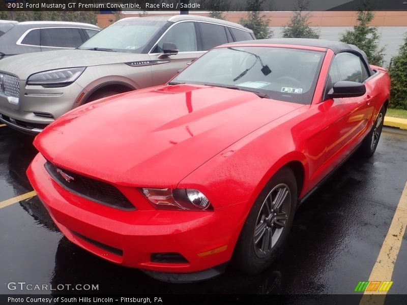 Race Red / Saddle 2012 Ford Mustang GT Premium Convertible