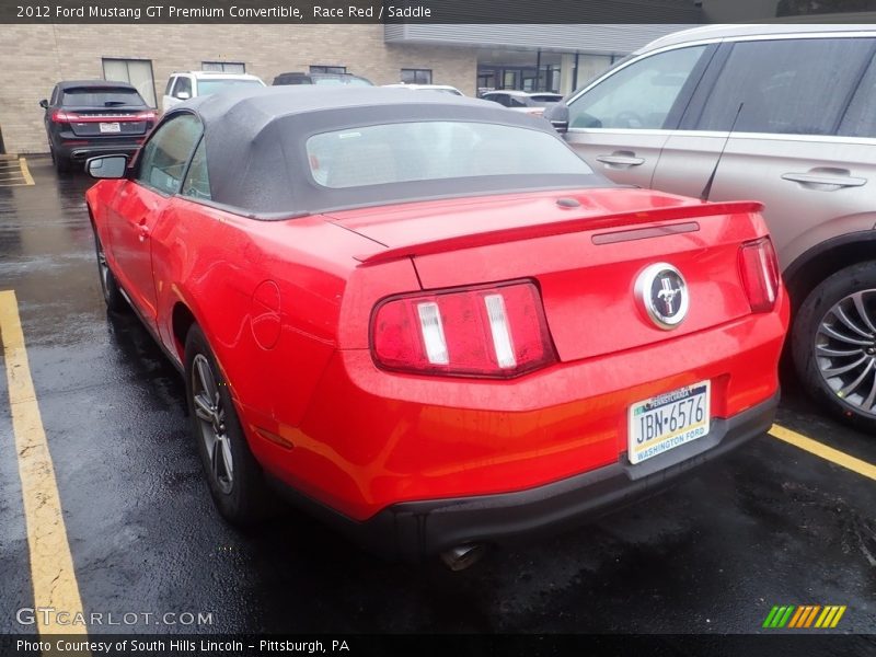 Race Red / Saddle 2012 Ford Mustang GT Premium Convertible
