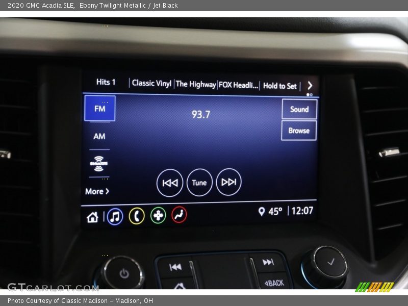 Ebony Twilight Metallic / Jet Black 2020 GMC Acadia SLE