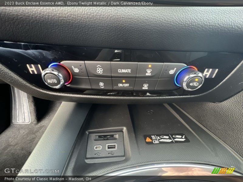 Controls of 2023 Enclave Essence AWD