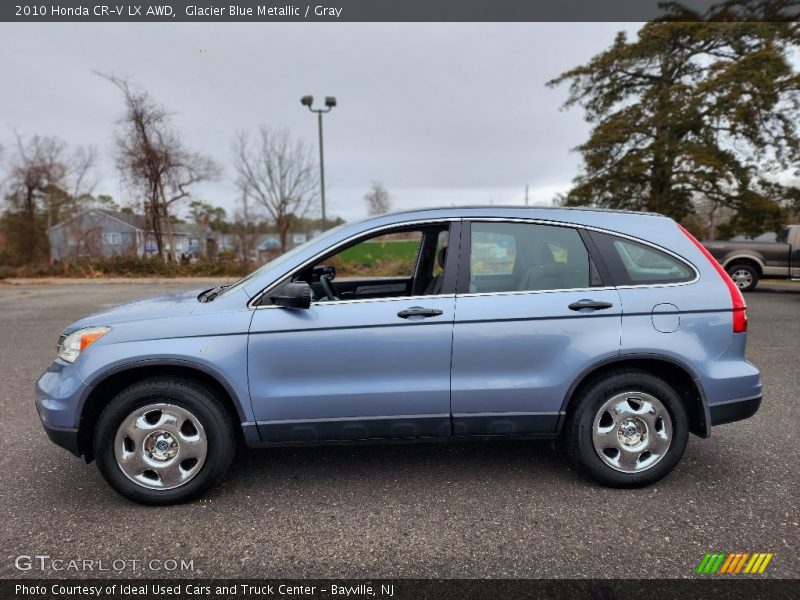 Glacier Blue Metallic / Gray 2010 Honda CR-V LX AWD