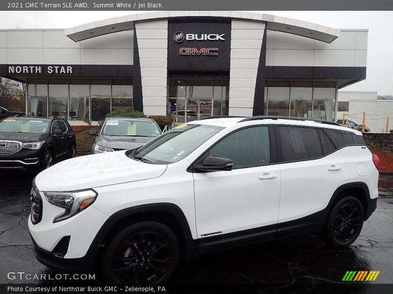 Summit White / Jet Black 2021 GMC Terrain SLE AWD