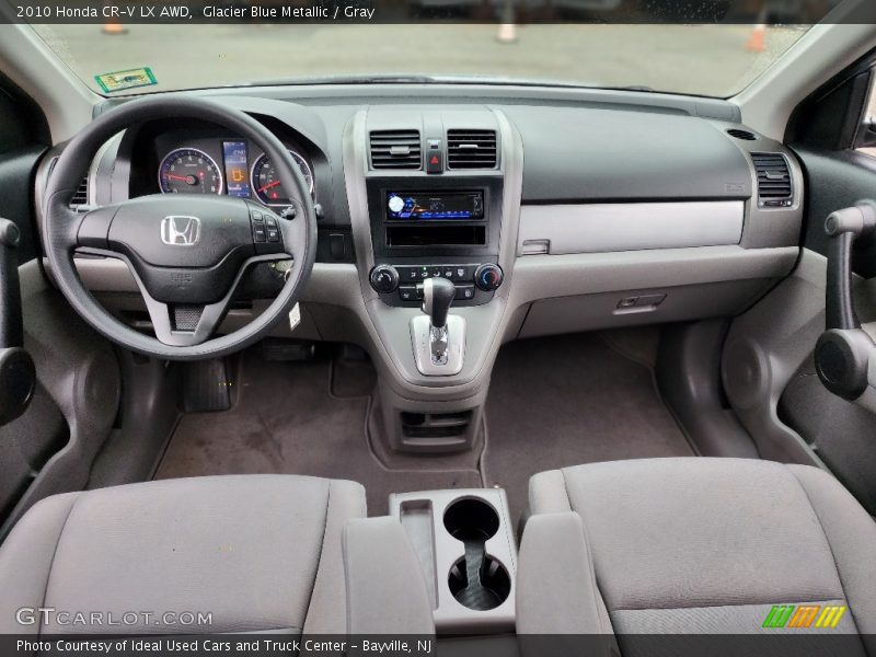 Glacier Blue Metallic / Gray 2010 Honda CR-V LX AWD