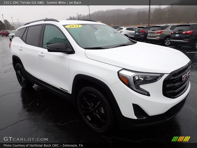 Summit White / Jet Black 2021 GMC Terrain SLE AWD