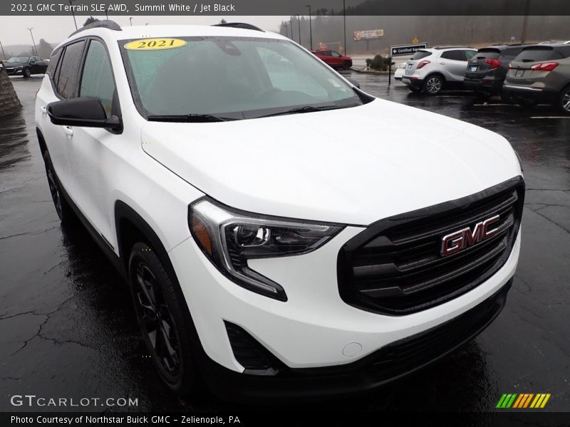 Summit White / Jet Black 2021 GMC Terrain SLE AWD