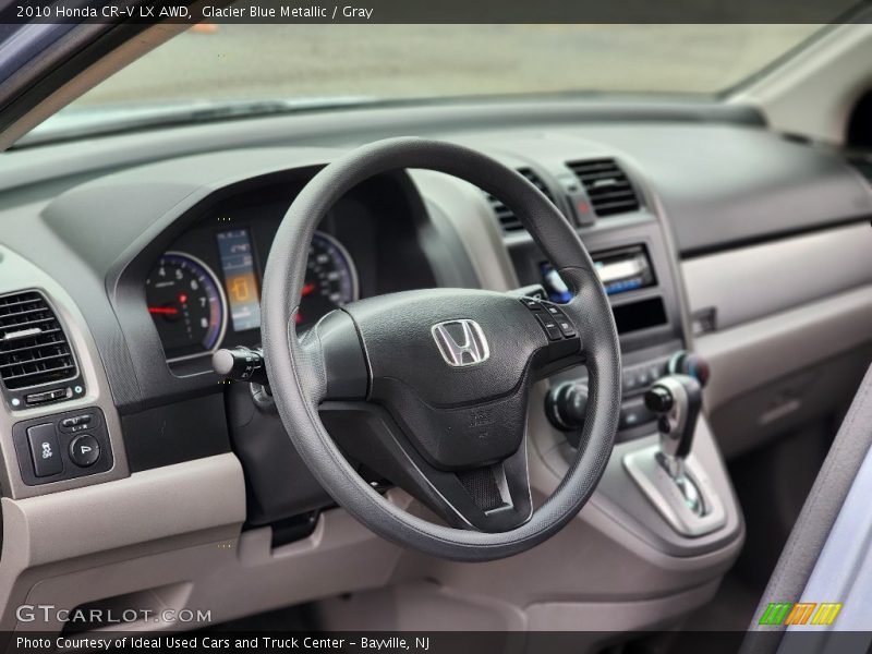 Glacier Blue Metallic / Gray 2010 Honda CR-V LX AWD