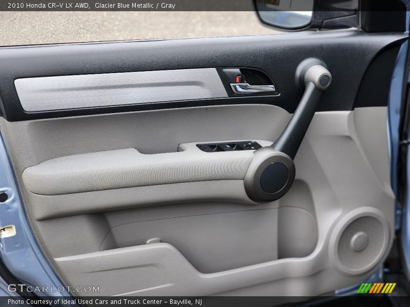 Glacier Blue Metallic / Gray 2010 Honda CR-V LX AWD