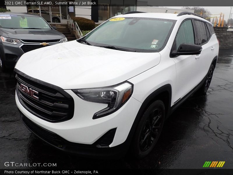 Summit White / Jet Black 2021 GMC Terrain SLE AWD