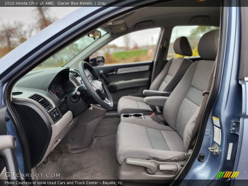 Glacier Blue Metallic / Gray 2010 Honda CR-V LX AWD