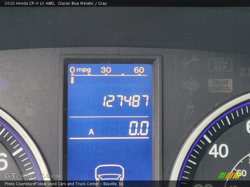 Glacier Blue Metallic / Gray 2010 Honda CR-V LX AWD