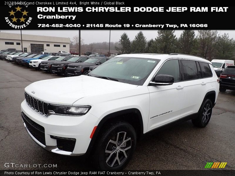 Bright White / Global Black 2023 Jeep Grand Cherokee L Limited 4x4