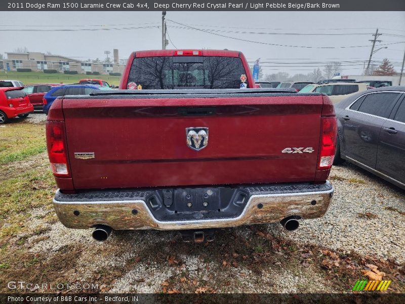 Deep Cherry Red Crystal Pearl / Light Pebble Beige/Bark Brown 2011 Dodge Ram 1500 Laramie Crew Cab 4x4