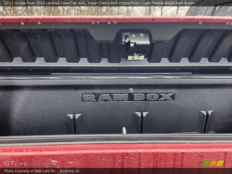 Deep Cherry Red Crystal Pearl / Light Pebble Beige/Bark Brown 2011 Dodge Ram 1500 Laramie Crew Cab 4x4