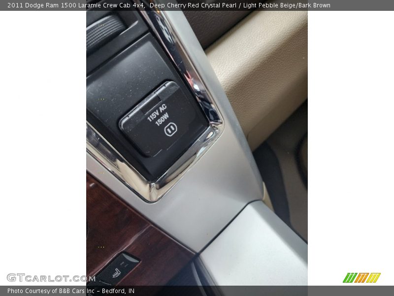 Deep Cherry Red Crystal Pearl / Light Pebble Beige/Bark Brown 2011 Dodge Ram 1500 Laramie Crew Cab 4x4