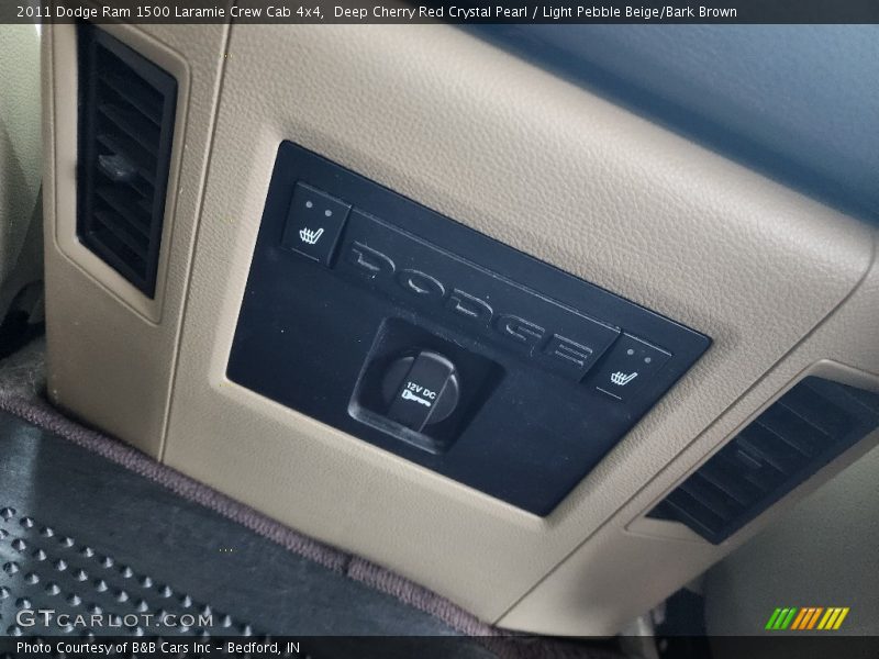 Deep Cherry Red Crystal Pearl / Light Pebble Beige/Bark Brown 2011 Dodge Ram 1500 Laramie Crew Cab 4x4