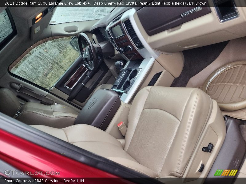 Deep Cherry Red Crystal Pearl / Light Pebble Beige/Bark Brown 2011 Dodge Ram 1500 Laramie Crew Cab 4x4