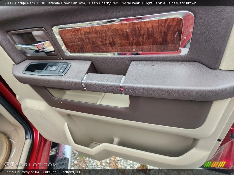 Deep Cherry Red Crystal Pearl / Light Pebble Beige/Bark Brown 2011 Dodge Ram 1500 Laramie Crew Cab 4x4
