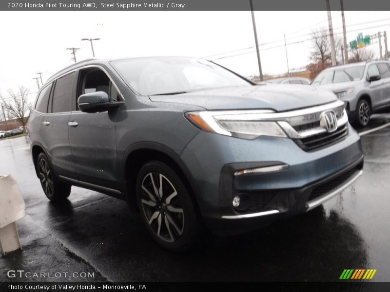 Steel Sapphire Metallic / Gray 2020 Honda Pilot Touring AWD