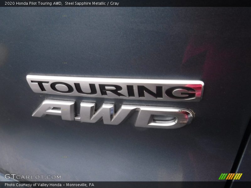 Steel Sapphire Metallic / Gray 2020 Honda Pilot Touring AWD