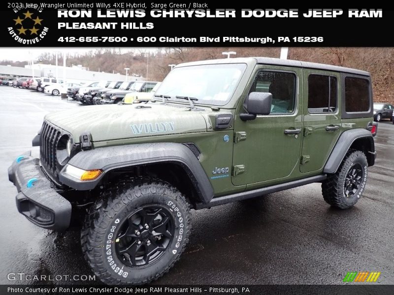 Sarge Green / Black 2023 Jeep Wrangler Unlimited Willys 4XE Hybrid