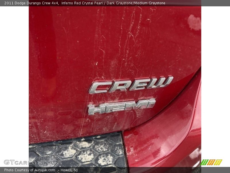 Inferno Red Crystal Pearl / Dark Graystone/Medium Graystone 2011 Dodge Durango Crew 4x4