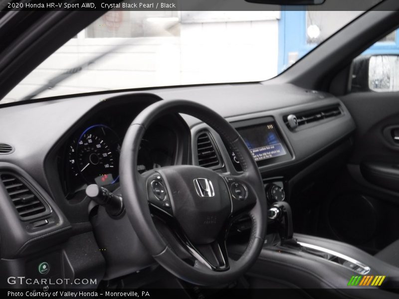 Crystal Black Pearl / Black 2020 Honda HR-V Sport AWD