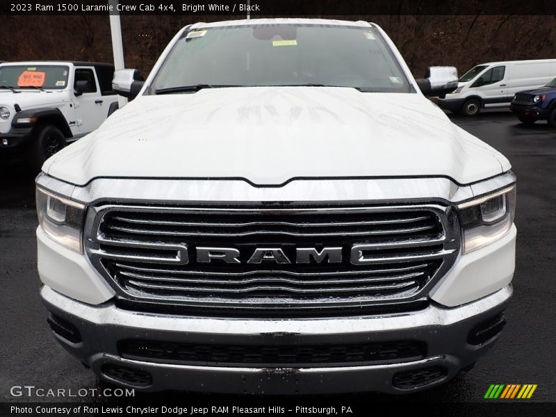 Bright White / Black 2023 Ram 1500 Laramie Crew Cab 4x4