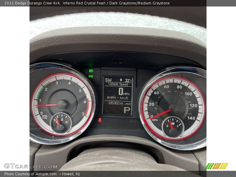 Inferno Red Crystal Pearl / Dark Graystone/Medium Graystone 2011 Dodge Durango Crew 4x4