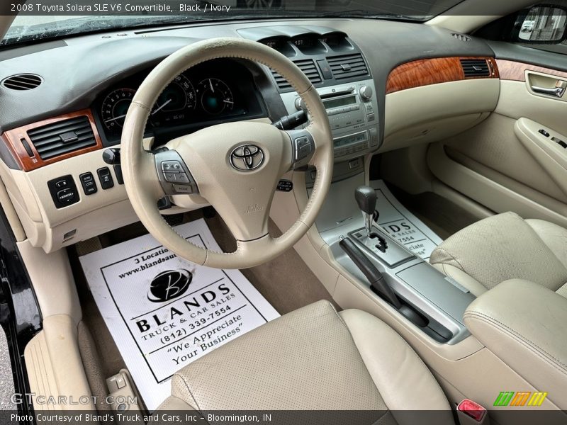 Black / Ivory 2008 Toyota Solara SLE V6 Convertible