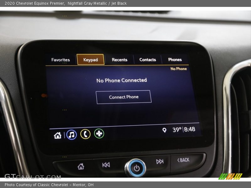Controls of 2020 Equinox Premier