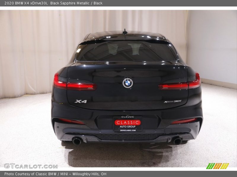 Black Sapphire Metallic / Black 2020 BMW X4 xDrive30i