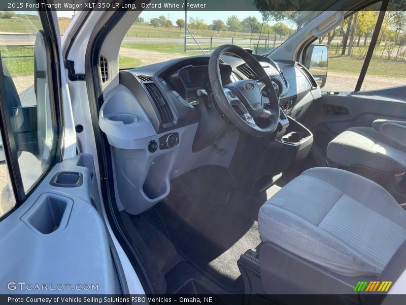 Oxford White / Pewter 2015 Ford Transit Wagon XLT 350 LR Long