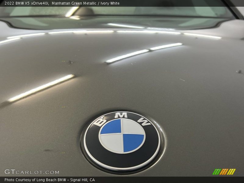 Manhattan Green Metallic / Ivory White 2022 BMW X5 xDrive40i
