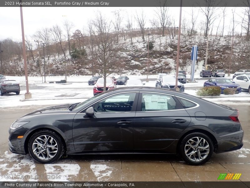 Portofino Gray / Medium Gray 2023 Hyundai Sonata SEL