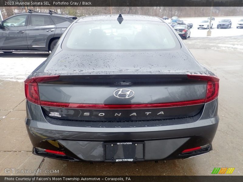 Portofino Gray / Black 2023 Hyundai Sonata SEL