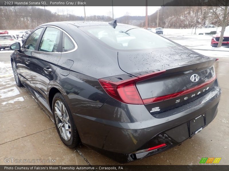 Portofino Gray / Black 2023 Hyundai Sonata SEL