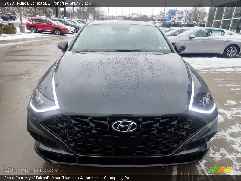 Portofino Gray / Black 2023 Hyundai Sonata SEL