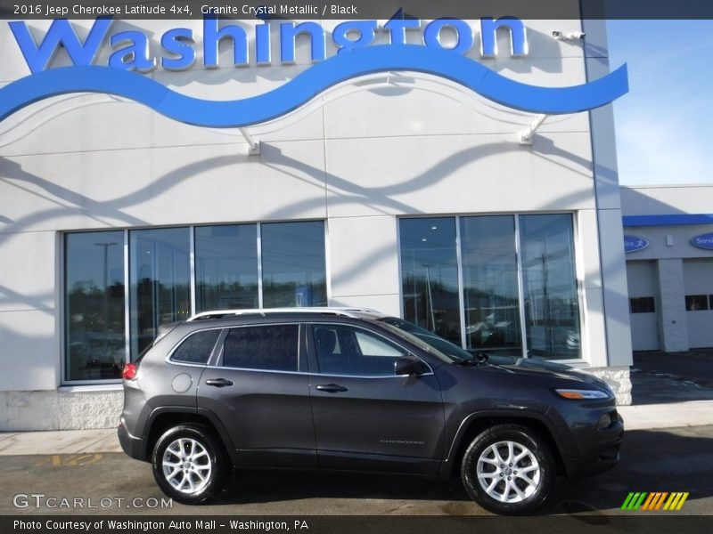 Granite Crystal Metallic / Black 2016 Jeep Cherokee Latitude 4x4