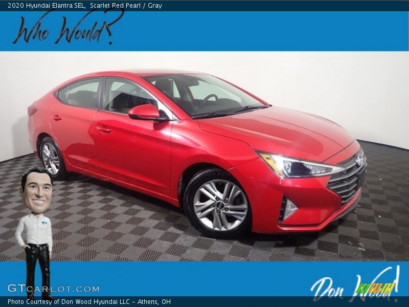 Scarlet Red Pearl / Gray 2020 Hyundai Elantra SEL