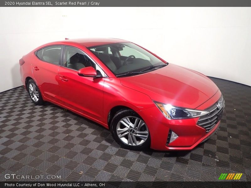 Scarlet Red Pearl / Gray 2020 Hyundai Elantra SEL